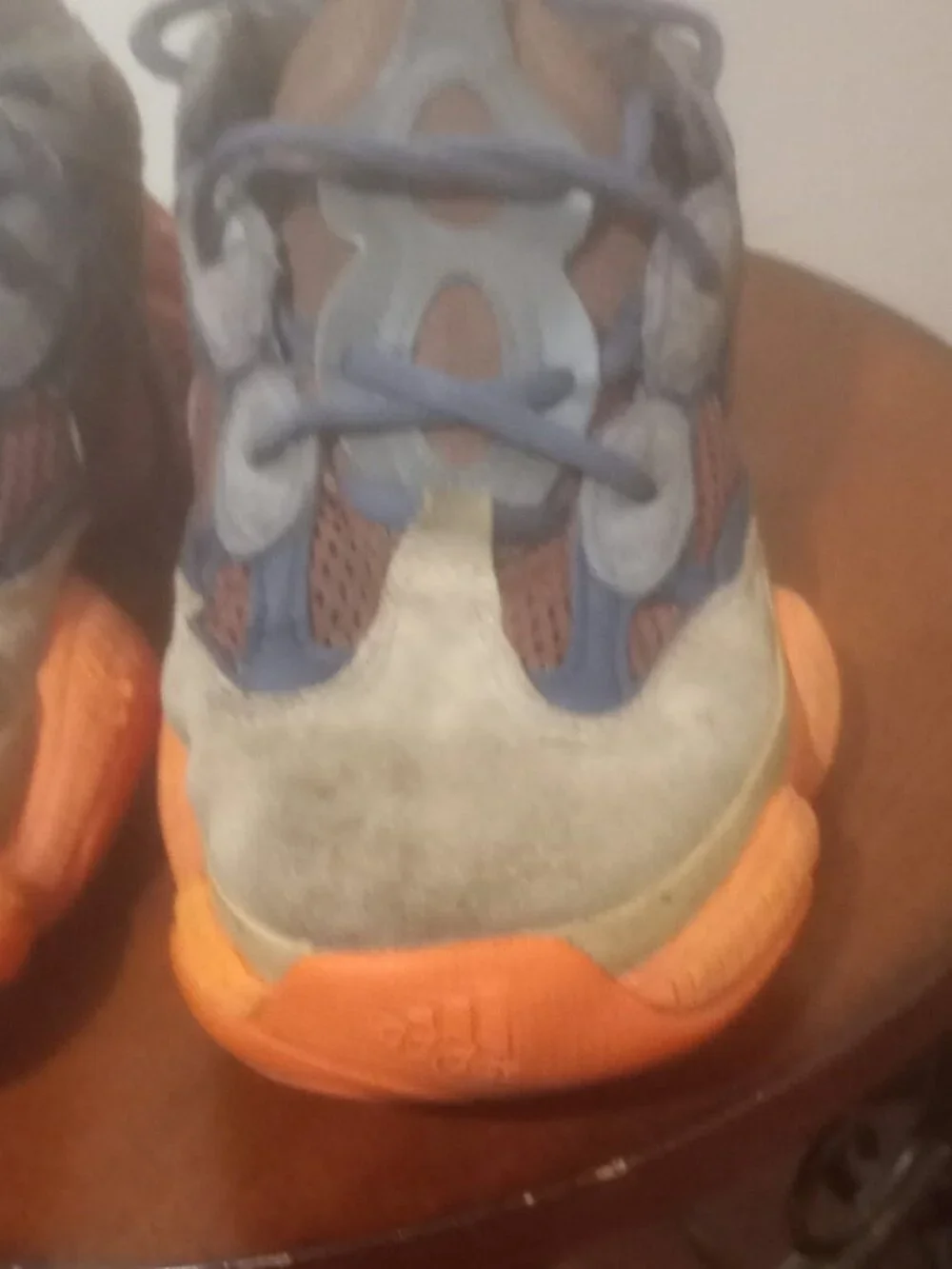 Adidas Yeezy 500 Enflame GZ5541 Mens Size 9 Orange Blue Brown Low Top Sneakers